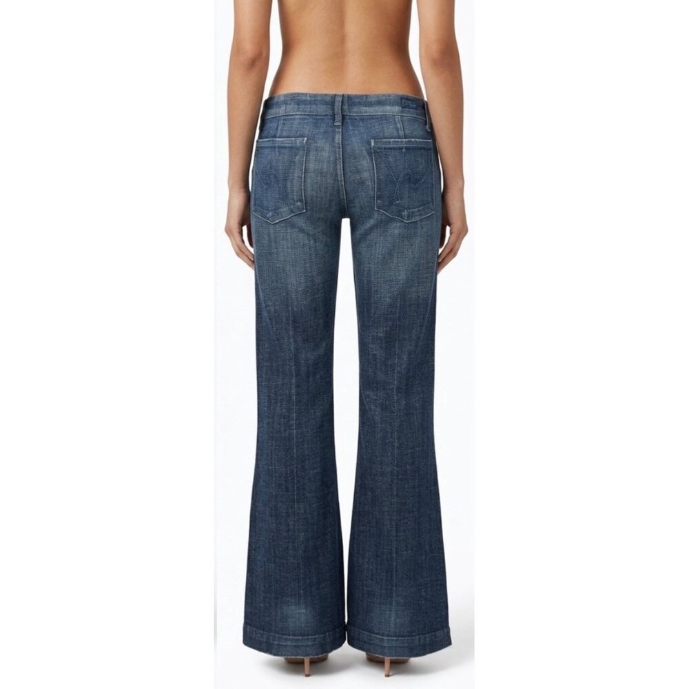 Vintage Citizens Of Humanity Low Rise Flare Jeans 30 | Y2K McBling Boho Grunge - Picture 8 of 16